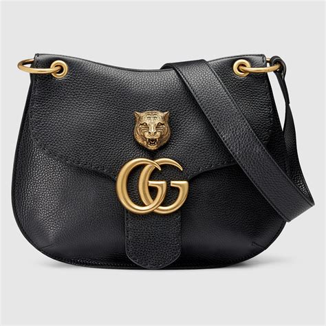 gucci ankle bag|Gucci leather shoulder bag.